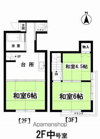 成松アパート(3K/2階)の間取り写真