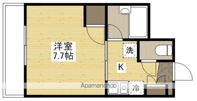 シティーライツ竹原中央(1K/4階)の間取り写真