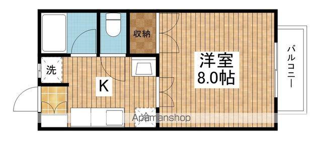 ガーデンシティハウスC(1K/2階)の間取り写真