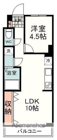 パルシティ伝馬町(1LDK/6階)の間取り写真