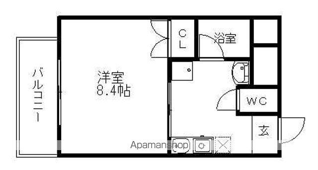 GRAND LUMIERE(1K/5階)の間取り写真