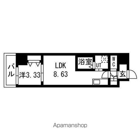 アーバンパーク新大阪(1LDK/9階)の間取り写真