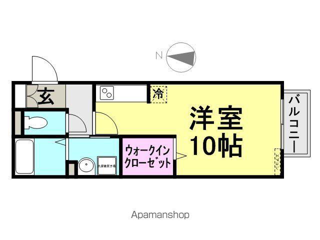 クレールA棟B棟(ワンルーム/2階)の間取り写真