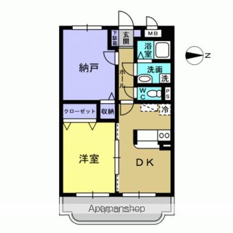 CRパークサイド(2DK/2階)の間取り写真