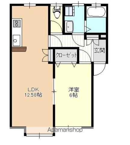 グランデSAKURA(1LDK/1階)の間取り写真
