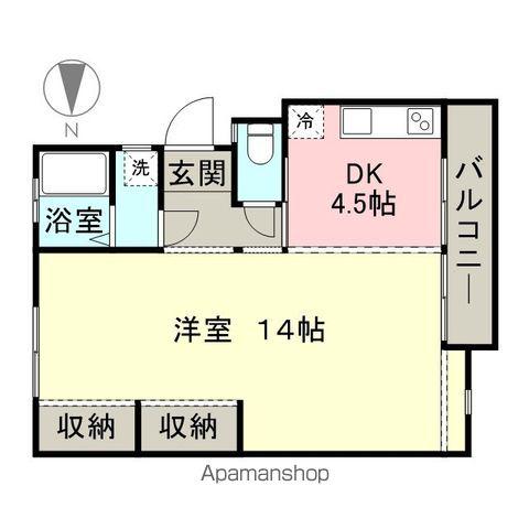 コーポ山口(1DK/2階)の間取り写真