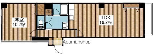 ブランカ万代(1LDK/4階)の間取り写真