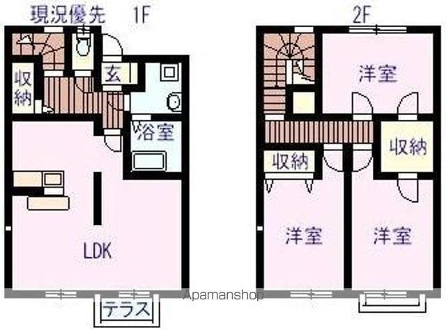 リースランド美ノ郷B(3LDK/2階)の間取り写真