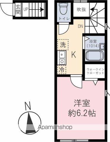 プランドールTC東長崎(1K/2階)の間取り写真