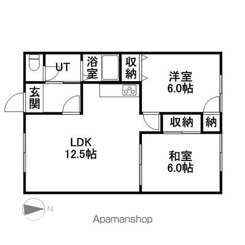 パレスほしみ(2LDK/1階)の間取り写真