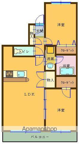 サンデュエル野田中央公園(2LDK/7階)の間取り写真