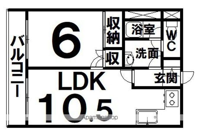 グリーンハイムイズミ(1LDK/1階)の間取り写真