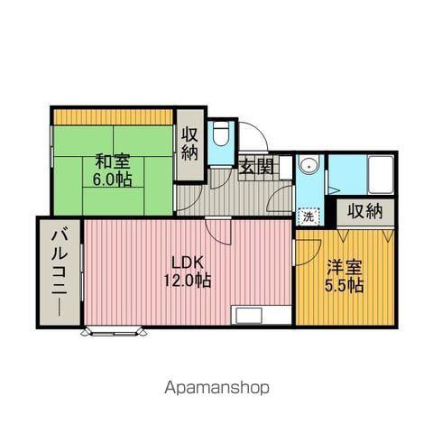 エンブレム(2LDK/2階)の間取り写真