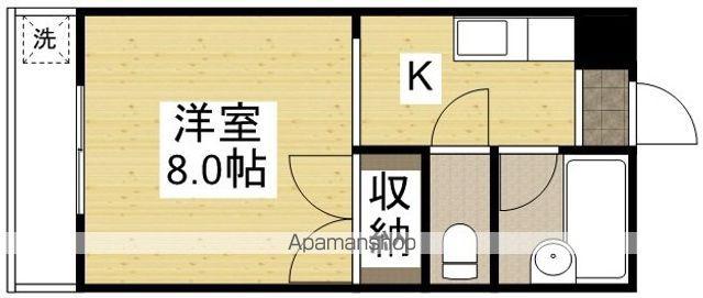 メゾンフルールⅡ(ワンルーム/3階)の間取り写真