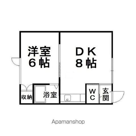COCO&チャコ(1DK/1階)の間取り写真