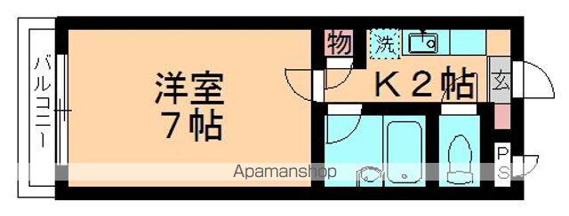 アネックス長洲(1K/2階)の間取り写真