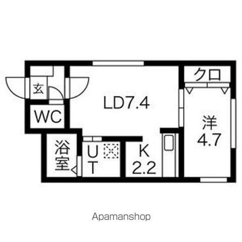FORESTERIOR(1LDK/4階)の間取り写真