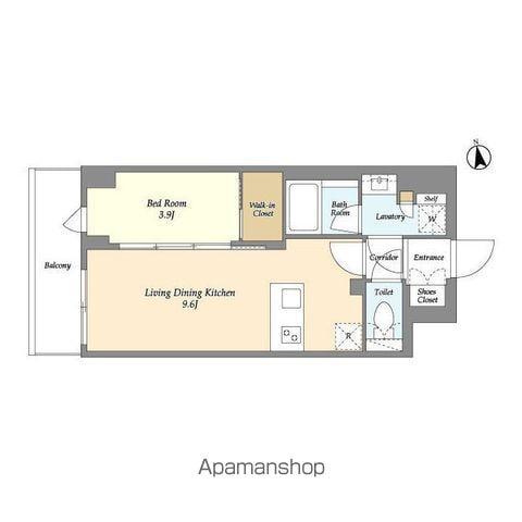 AIFLAT品川戸越パークサイド(1LDK/7階)の間取り写真