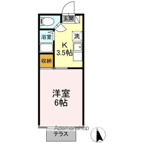 メゾン猿橋(1K/1階)の間取り写真