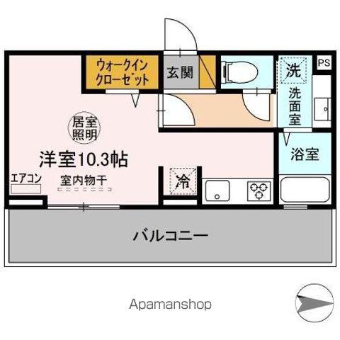 FORTUNEXⅠ (ワンルーム/3階)の間取り写真