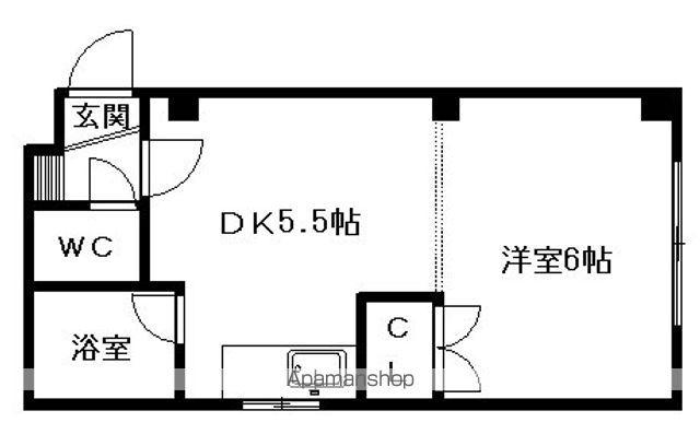 スカイパーク10・9(1DK/1階)の間取り写真