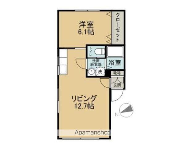 コーポアカデミー(1LDK/2階)の間取り写真