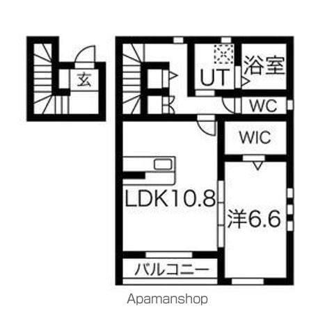 ディアコート幸町III(1LDK/2階)の間取り写真