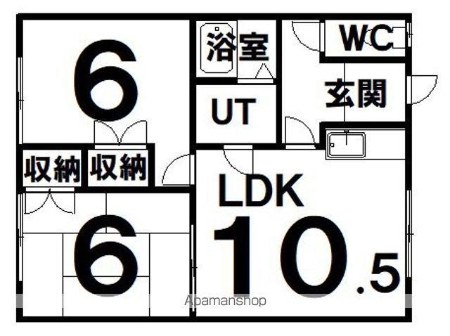 メゾン湖畔(2LDK/1階)の間取り写真