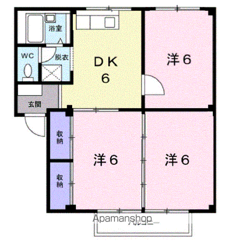 エメラルドハイツ(3DK/2階)の間取り写真