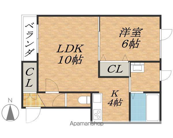 根室本線 帯広駅 バス乗車時間：18分 五中前バス停で下車 徒歩10分 3階建 築13年(1LDK/1階)の間取り写真