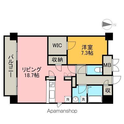 グランドソレイユ名駅(1LDK/10階)の間取り写真