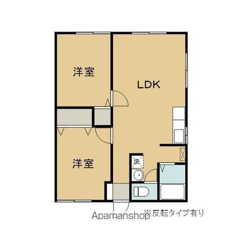 SUCRE Ⅷ(2LDK/2階)の間取り写真