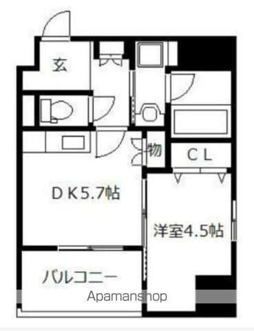 MODERN PALAZZO九大医学部前(1DK/4階)の間取り写真