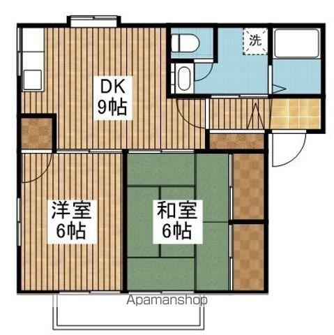 フレグランスMARUTA(2DK/1階)の間取り写真