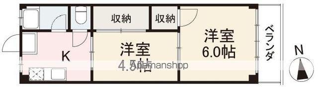 ハイツヴァレイ(2K/3階)の間取り写真