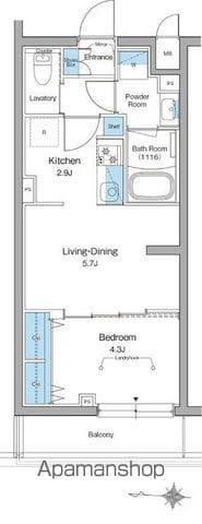 ルフォンリヴェント杉並永福(1LDK/2階)の間取り写真