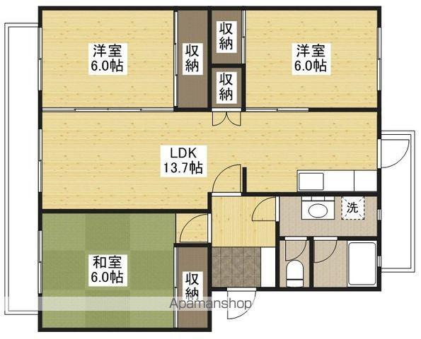 KSB SATSUKIGAOKA 1号棟(3LDK/3階)の間取り写真
