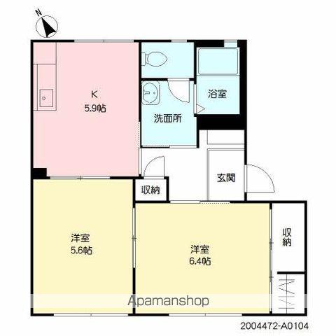 アルトリオ一番館(2K/1階)の間取り写真