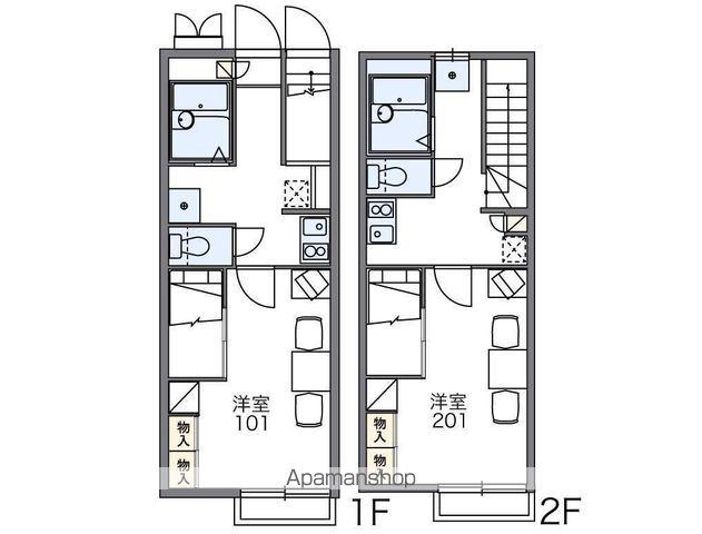 レオパレスグリーンヴィラ論田(1K/1階)の間取り写真