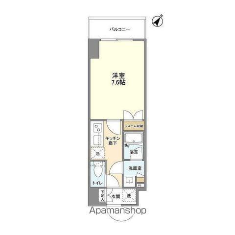 ブランシエスタ浅草千束(1K/5階)の間取り写真