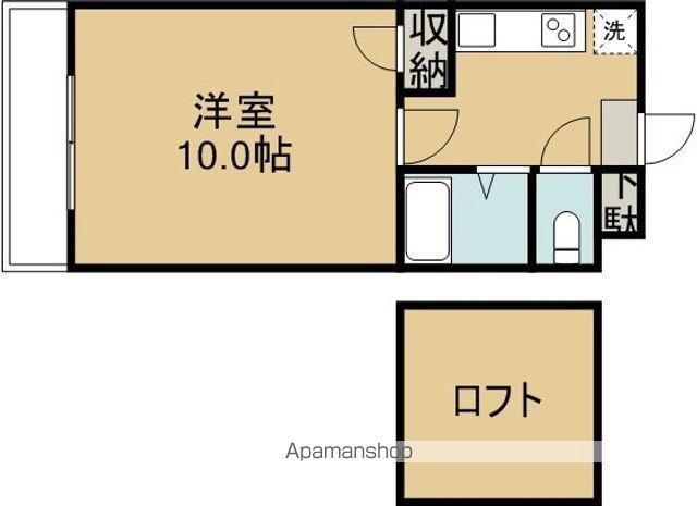 スカイハウス本荘Ⅱ(1K/2階)の間取り写真