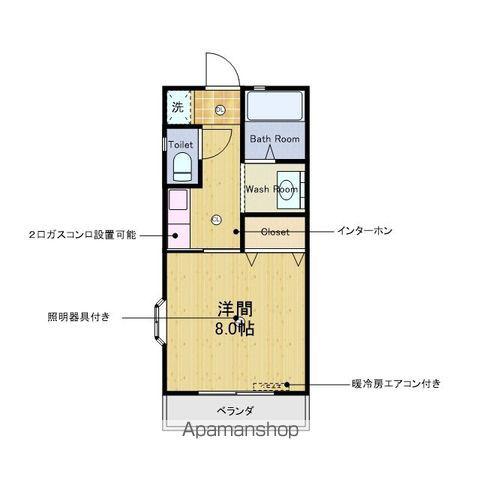 ハイム船橋A棟・B棟(1K/2階)の間取り写真