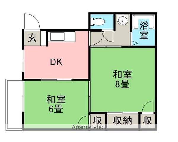 ルミエフ(2DK/2階)の間取り写真