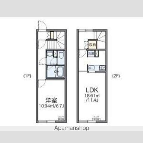 レオネクストブルーブランシェ(1LDK/1階)の間取り写真