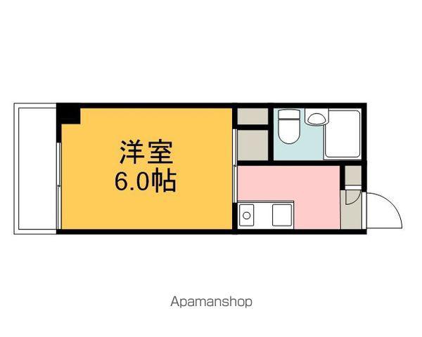 沖ビル(1K/3階)の間取り写真