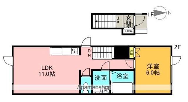 STORIA34(1LDK/2階)の間取り写真