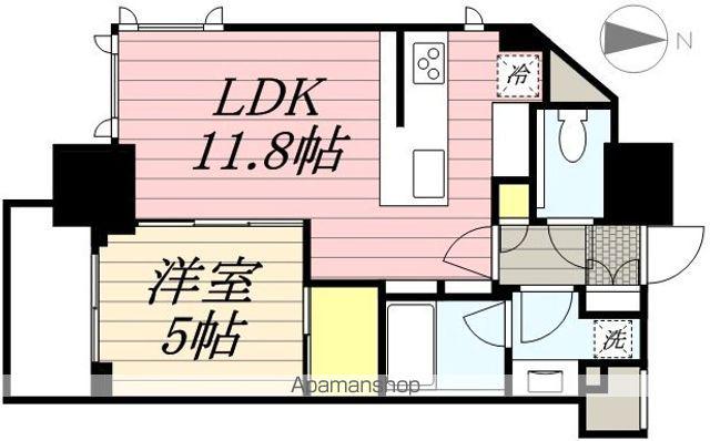 パークハビオ飯田橋(1DK/2階)の間取り写真