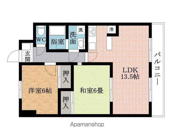 サランバン金剛Ⅱ(2LDK/6階)の間取り写真