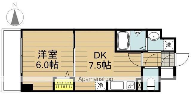 サンロイヤルⅡ(1DK/5階)の間取り写真