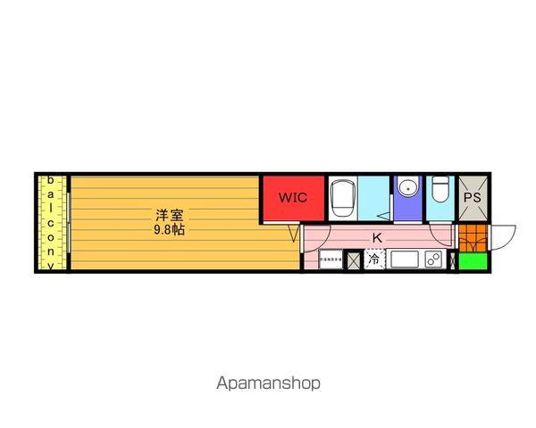 グランメール(1K/3階)の間取り写真